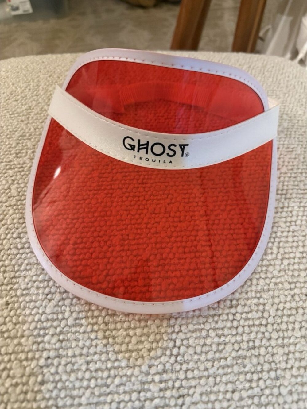 new ghost tequila retro style red sheer visor Poker Festival Hat adults